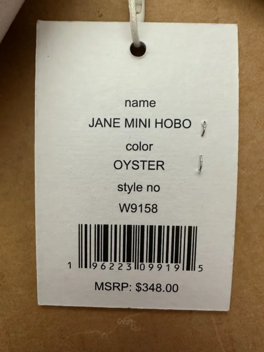 Brand New with Tags Walter Baker Jane Small Hobo Handbag – in Color: Oyste